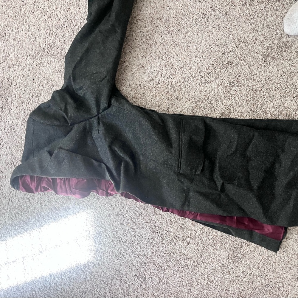 Black Blazer with Burgundy Lining
